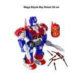 Mega Büyük Oyuncak Uzaktan Kumandalı Sünger Atan Işıklı Sesli Transformers Dev Robot Optimus