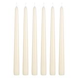 Mega Candles 6 adet Kokusuz Fildişi Konik Mum, Elle Dökülen Mum Mumları 25 cm x 18,8 cm, Ev Dekoru, Düğün Resepsiyonları, Bebek Duşları, Doğum Günleri, Kutlamalar, Parti Hediyeleri ve Daha Fazlası