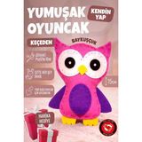 Mega Design Kendin Yap Hayvan Figürlü Keçe Dikiş Seti - Eğitici Çocuk El Işi Aktivite Kiti - Mor - Pembe