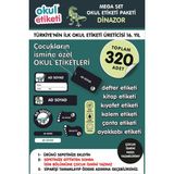 Mega Dinazor Temalı Paket Isme Özel Okul Etiketi / Stıcker Toplam 320 Adet