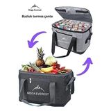 Mega Everest 40 Litre Termos Çanta Buzluk Soğutucu Çanta Piknik Çantası Siyah - 40 lt