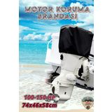 Mega Everest Dıştan Takma 100-150 HP Motor Uyumlu Tekne Kayık Sandal Koruma Brandası Örtüsü Su Geçirmez