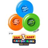 mega export 3'li 27 cm Profesyonel Frizbi Seti | Aerodinamik Uçan Disk | Dayanıklı | Dengeli Uçuş