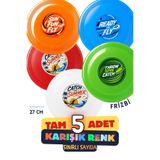 mega export 5'li 27 cm Profesyonel Frizbi Seti | Aerodinamik Uçan Disk | Dayanıklı | Dengeli Uçuş