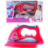 Mega Funny Spray Iron 018-31 Ütü Ev Aleti Sesli Işıklı Pilli 3+ - pembe