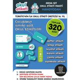 Mega Hangyodan Temalı Paket Isme Özel Okul Etiketi / Stıcker Toplam 320 Adet