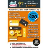 Mega Iş Makinesi Temalı Paket Isme Özel Okul Etiketi / Stıcker Toplam 320 Adet