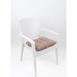 Mega Kahve Sandalye Minderi 45X45 Özel Dikişli Bağcıklı - 45 x 45 cm
