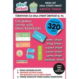 Mega Kaktüs Temalı Paket Isme Özel Okul Etiketi / Stıcker Toplam 320 Adet