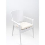 Mega Krem Sandalye Minderi 45X45 Özel Dikişli Bağcıklı - 45 x 45 cm