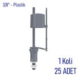 Mega Master Flatör 3/8" Plastik, 1 Koli 25 Adet