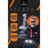 Mega Mercekli H7 LED Far Ampulü 75W 20000 Lümen 12V Fanlı Vr Pro H7 LED Xenon Beyaz Işık