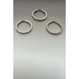 MEGA METAL AKSESUAR 2,5 Cm Ezme Halka 500 Adet(GÜMÜŞ RENK) Metal Klips-papağan Kanca-halka-metal Halka