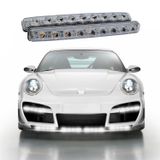 Mega Oto Market 12V 9 Ledli 36W Beyaz Gündüz Ledi - Sarı Sinyalli Ip4 Metal Kasa