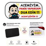 Mega Oto Market Acemi Şoför - Acemi Sürücü Magneti Tak Çıkar Manyetik Araba Bagaj Uyarı Levhası - Acemiyim Panik Yaparsam Dua Edin