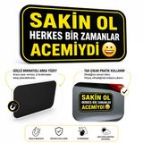 Mega Oto Market Acemi Şoför - Acemi Sürücü Magneti Tak Çıkar Manyetik Araba Bagaj Uyarı Levhası - Sakin Ol Herkes Bir Zamanlar Acemiydi