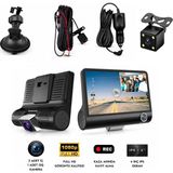 Mega Oto Market Araç Içi 3 Kameralı Araç Kamerası 140° Geniş Açı 1080P Full Hd Gece Görüşlü Yol Kayıt Sistemi - Siyah