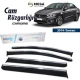 Mega Oto Market Fiat Egea Krom Cam Rüzgarlığı 2014- Sonrası