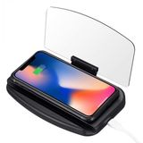 Mega Oto Market FR-425 Qi Kablosuz Şarjlı Hud Telefon Tutucu Navigasyon Araç Ekranı Yansıtmalı ve Şarj Standı - Siyah