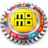 Mega Oto Market MOMO Logolu Tırtıl Arma Dekoratif – Otomobil Temalı Duvar Süsü Koleksiyon Ürünü