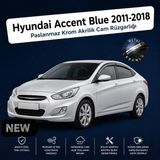 Mega Oto Market Paslanmaz Krom Akrilik Cam Rüzgarlığı Hyundai Accent Blue 2011-2018 ile Uyumlu CHR-1-009-007