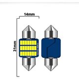 Mega Oto Market Sofit LED Canbus 31MM Iç Aydınlatma Plaka Lamba T10 21 LED 2 Adet - Çok Renkli