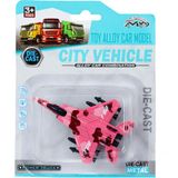 Mega Oyuncak Die Cast Metal F-15 Benzeri Savaş Uçağı Pembe Kamuflaj