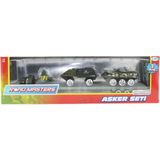 Mega Oyuncak Tır + Panzerli Metal Askeri Araç Seti