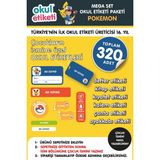 Mega Pokemon Temalı Paket Isme Özel Okul Etiketi / Stıcker Toplam 320 Adet