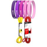MEGA SETLER Direnç Bantları + Pilates Bandı Direnç Bandı Barfiks Lastiği Loop Power Band (7li Hafif Pembe Ton)