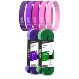 MEGA SETLER Direnç Bantları + Pilates Bandı Direnç Bandı Barfiks Lastiği Loop Power Band (7li ULTRA-SERT Pembe Ton)