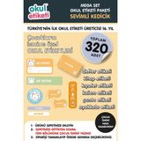 Mega Sevimli Kedicik Temalı Paket Isme Özel Okul Etiketi / Stıcker Toplam 320 Adet