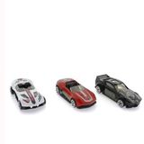 Mega Siyah Araçlı Die Cast Metal 3'lü Yarış Arabaları