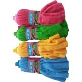 Mega Soft 4 Adet Mega Mikrofiber Havlu Paspas Mop Xl Yedek Ucu - Çok Renkli