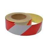 Megabond Kırmızı/Beyaz Reflektifli (Fosforlu) Yer İşaretleme Bandı 5Cm X 46Mt