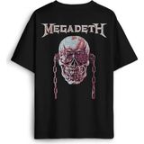 Megadeth Siyah Oversize Tişört Guitar Gitar Heavy Metal Skull Vic Baskılı Unisex T-Shirt - XL