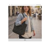 Megahan boutıque tasarım kagıt ıp sıyah gold sımlı trend el örgu yazlık modern çanta handmade