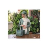 Megahan yeşil kağıt ıp el örgü çanta ,şapka takım,tesettür şapka takım,haki handmade takım