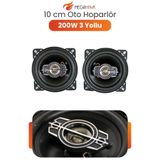MEGAHAWK 10 cm Oto Hoparlör 200W 3 Yollu Araç Içi Kapı Hoparlörü Net Ses Performansı