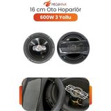 MEGAHAWK 16 cm Oto Hoparlör 600W 3 Yollu Araç Içi Kapı Hoparlörü Ses Sistemi