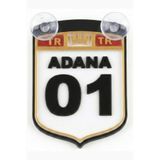 MEGAHAWK Adana 01 - Vantuzlu Araç Cam Süsü Pleksi Plaka Dekoru Ön Arka Cam Aksesuarı