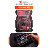 MEGAHAWK Amfi Kablo Seti 8GA Pro Kit Oto Ses Sistemi Tesisat Seti RCA Dahil
