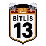 MEGAHAWK Bitlis 13 - Vantuzlu Araç Cam Süsü Pleksi Plaka Dekoru Ön Arka Cam Aksesuarı