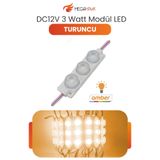 MEGAHAWK DC 12V 3W Turuncu Modül Parmak LED Su Geçirmez Tabela Aydınlatma Dekoratif LED Modül 1 Adet