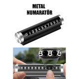 Megahawk Metal Kasa Numara Çevirmeli Araç İçi Telefon Numaratör Park Numarası Parkmatik Araba Numaratör