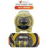 MEGAHAWK MG-4KIT Amfi Kablo Seti 4GA 2800W Oto Ses Sistemi Tesisat Kiti Komple Set