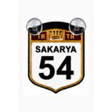 MEGAHAWK Sakarya 54 - Vantuzlu Araç Cam Süsü Pleksi Plaka Dekoru Ön Arka Cam Aksesuarı