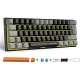 Megalodon Mini T9 Mekanik Oyuncu Klavyesi Kablolu Blue Switch Oyun İçin Türkçe Klavye