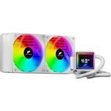 MEGALODON TR240 ARGB Sıvı Soğutucu Dijital Derece Göstergeli İşlemci Soğutucu Fan (BEYAZ RENK)