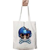 Megaman Gameover Iki Tarafı Kalıcı Baskılı Yıkanabilir Çanta